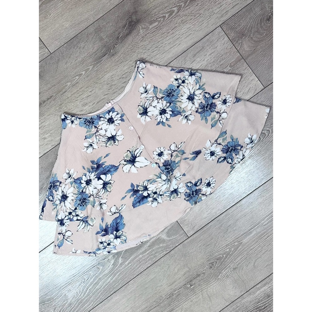 B. Original Floral Tiered Button Front Mini Skirt